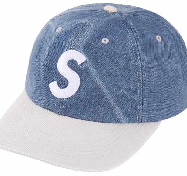 6-PANEL Embroidered Red S 24SS Leather Retro Hat White blocked Color LOGO Buckle Black 2-TONE Khaki 0703